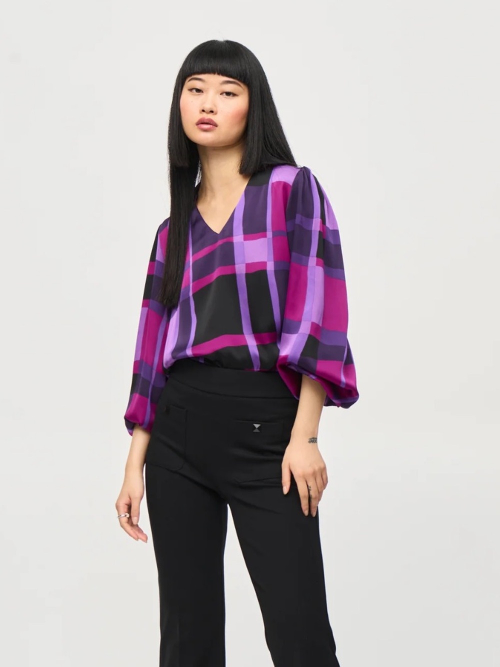 Joseph Ribkoff Black Boot-Cut Pants